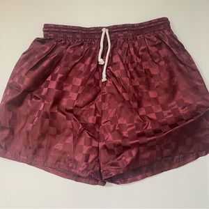 Maroon Soccer Short Shorts Satin Maroon Men’s XL